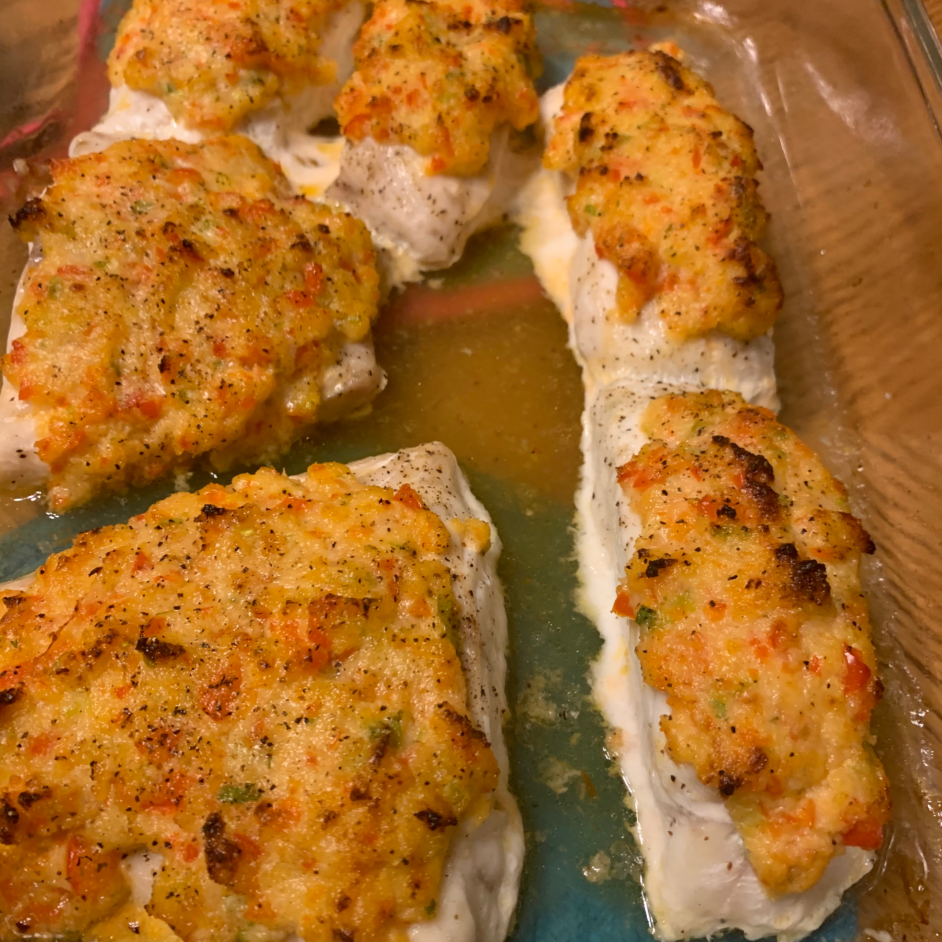 Ackee & Crab Crusted Grouper  Recipe: